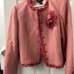 Moda International Rose Blazer with Floral Detail